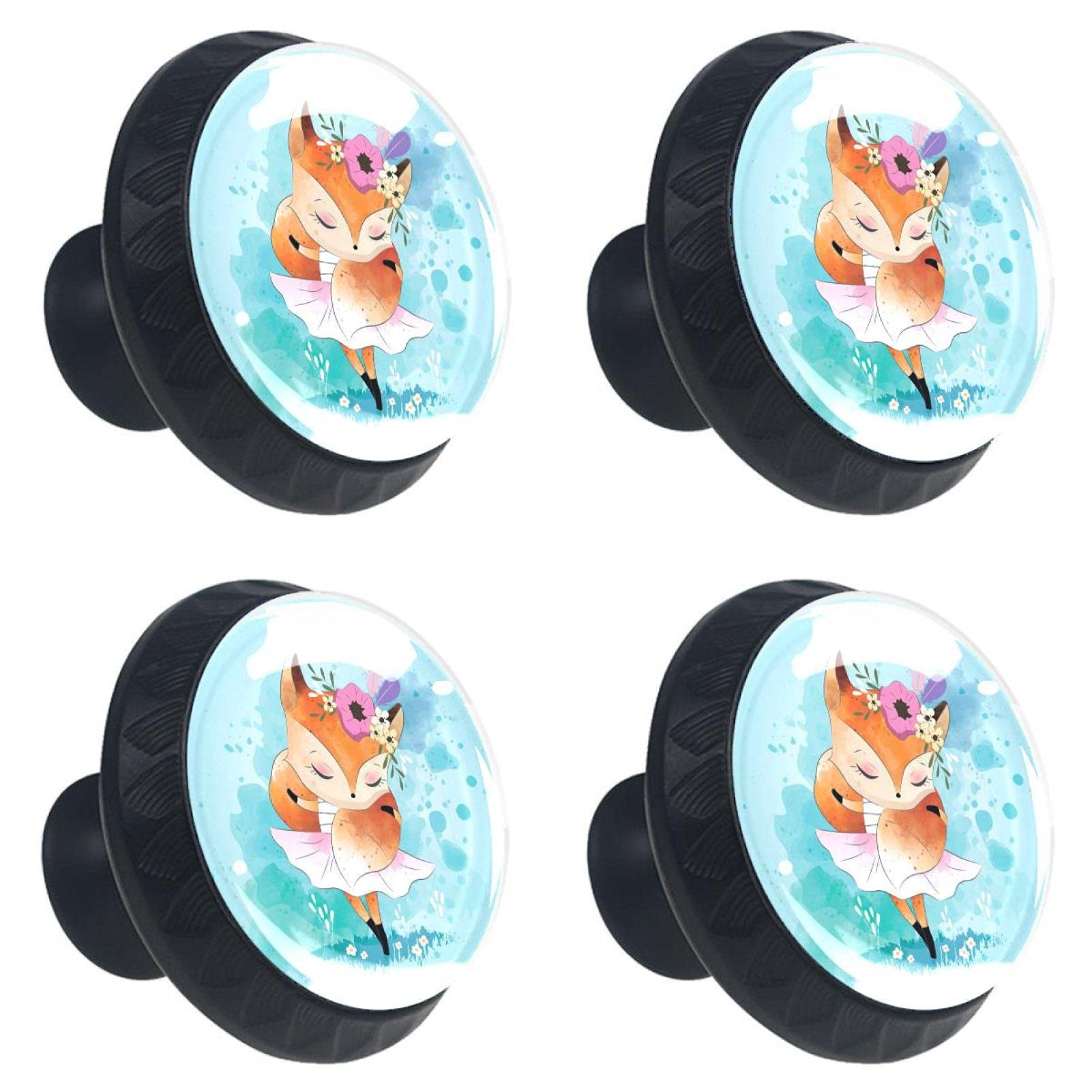 Boutons de tiroir ronds en verre Little Fox pour remplacer les poignées usées de vos armoires