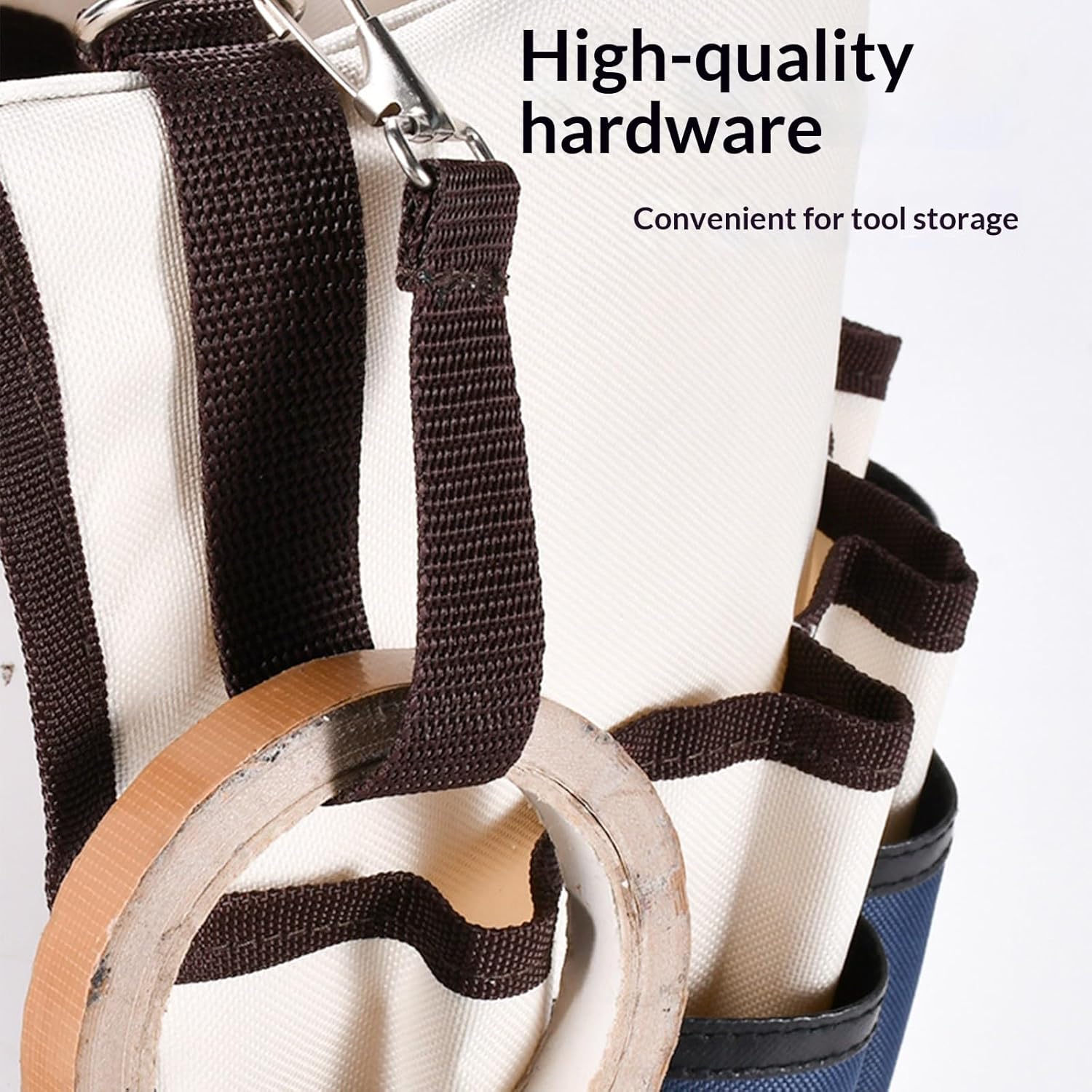 ordinarYone Waterproof Garden Tool Organizers Bucket with Side Pockets Foldable Bucket Tool Bag Organizers for Lawns/Yard