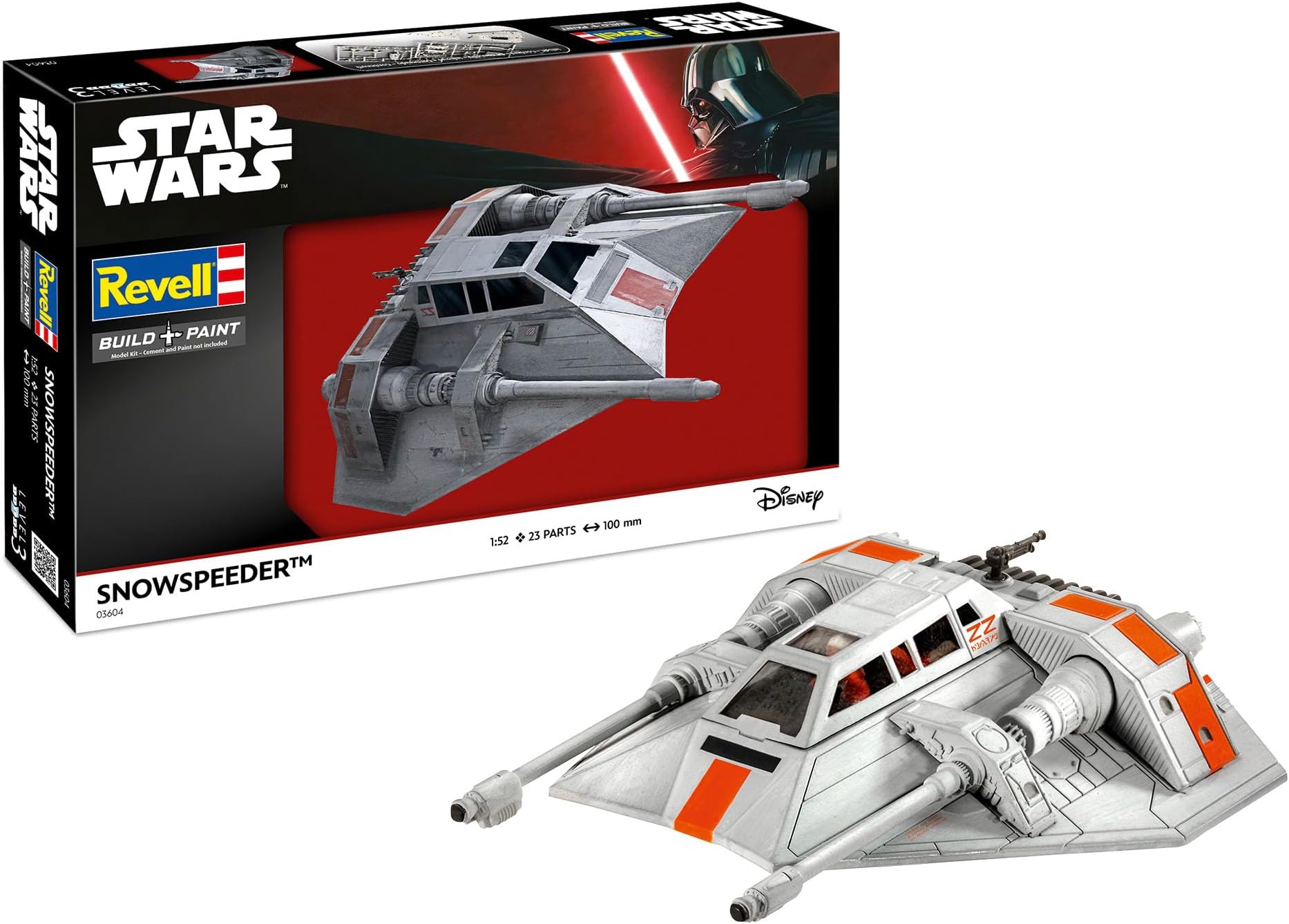 Revell 03604 Star Wars Snowspeeder 1:52 Scale Unbuilt/Unpainted Plastic Model Kit