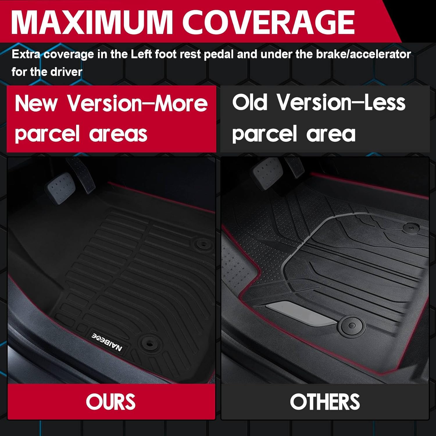 Naibeve Floor Mats for 2023 2024 2025 2026 Chevrolet Chevy Colorado/GMC Canyon - All Weather Custom Fit for Chevy Colorado Floor Mats Liners Front & Rear Row Waterproof Interior Accessories