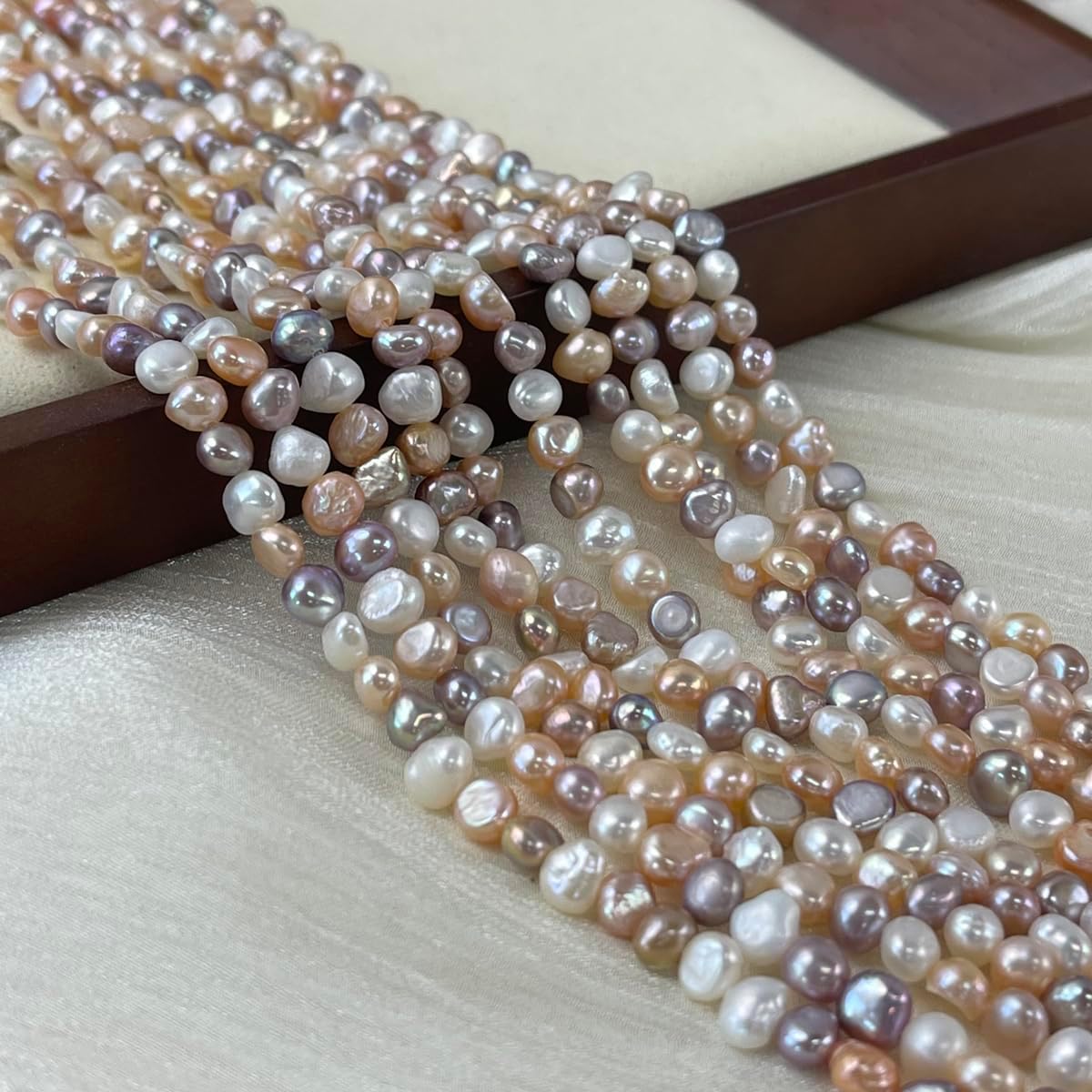 Baroque Pearl Beads Natural Irregular Cultured Freshwater Pearl Loose Bead for DIY Women Pendants Earrings Jewelry Making 14.2 inch