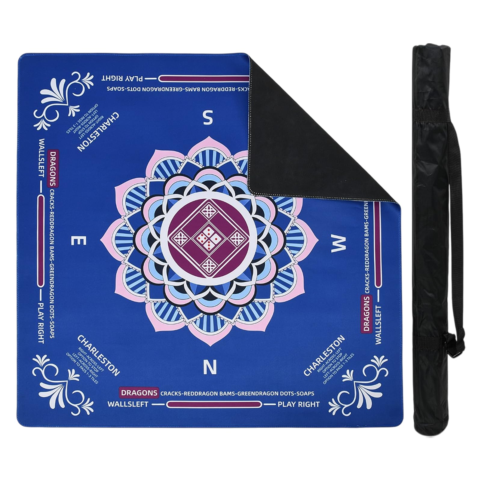 HUAAPLEVLA Mahjong Mat for Table Mahjong Table Mat, 31.5"×31.5", Deep Blue — image 1