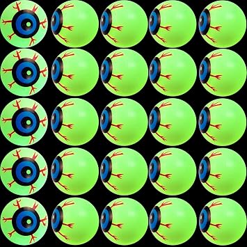 GXXMEI 30PCS 1.5In Plastic Halloween Eyeballs Glow in The Dark Eyeball for Kids Toys, Fake Eye Balls for Halloween Party Favors Goody Bag Fillers Terror Props
