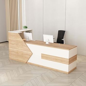 EYPKPL Exquisite Reception Desk 100/120/140/150/160cm Retail Counter Lockable Drawer Reception Counter Artificial Board Checkout Desk