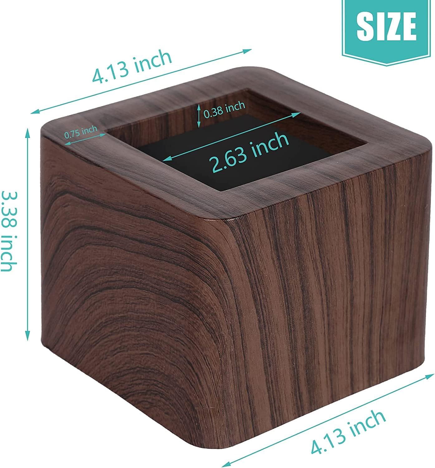 Wood Bed Risers Heavy Duty Furniture Risers Lift Block-3 Inch, Lifts Up to 2200 LBs Couch Sofa Desk Table Chair Risers (More Realistic Woody Feel—Walnut Wood Grain), Set of 4