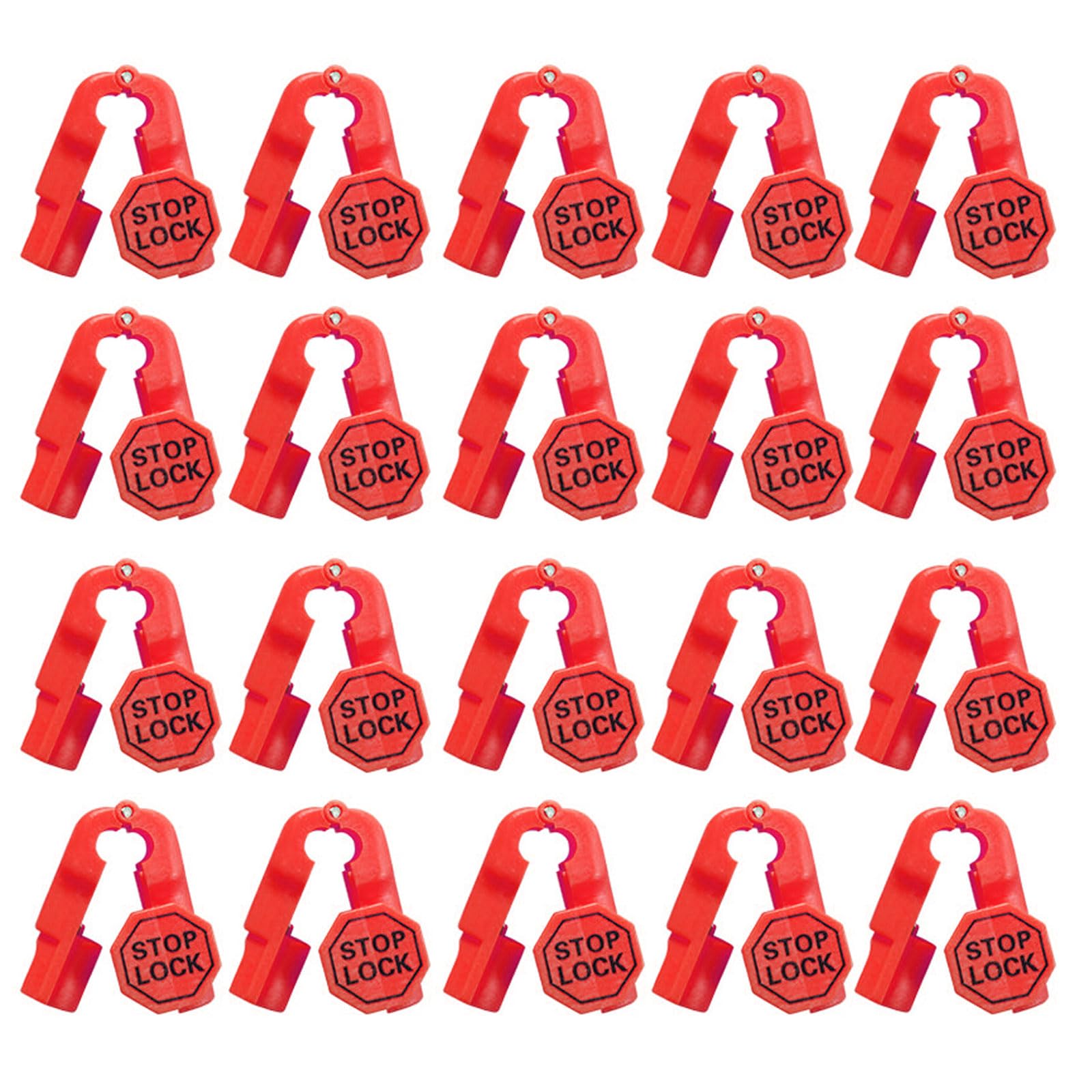 Apludoo Red 20Pcs Anti Theft Hook Universals 6Mm Hole For Shelves Secure Abs Durability Easy Install Quickly Install Hook