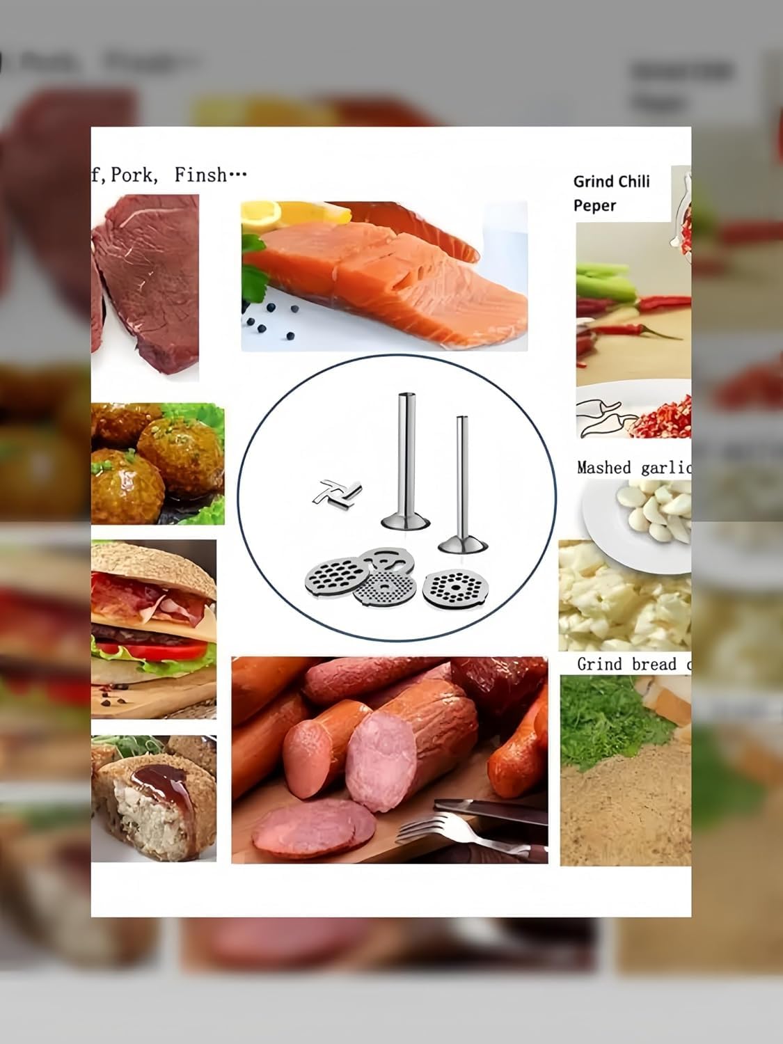 Accessorio Tritacarne, Compatibile Con Kenwood Chef/Chef XL, KVC, KVL, KMix I Robot Da Cucina - Tritacarne In Acciaio Inox For Impieghi Gravosi