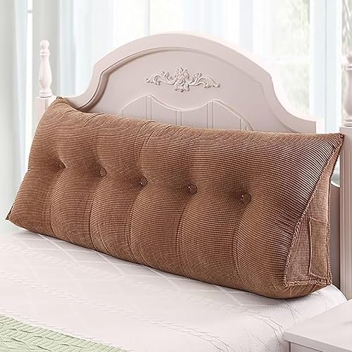 Miniatura 10 de Almohada grande triangular con soporte de posicionamiento, respaldo de lectura, almohada de cuña de terciopelo de maíz para cabecero de cama de día,