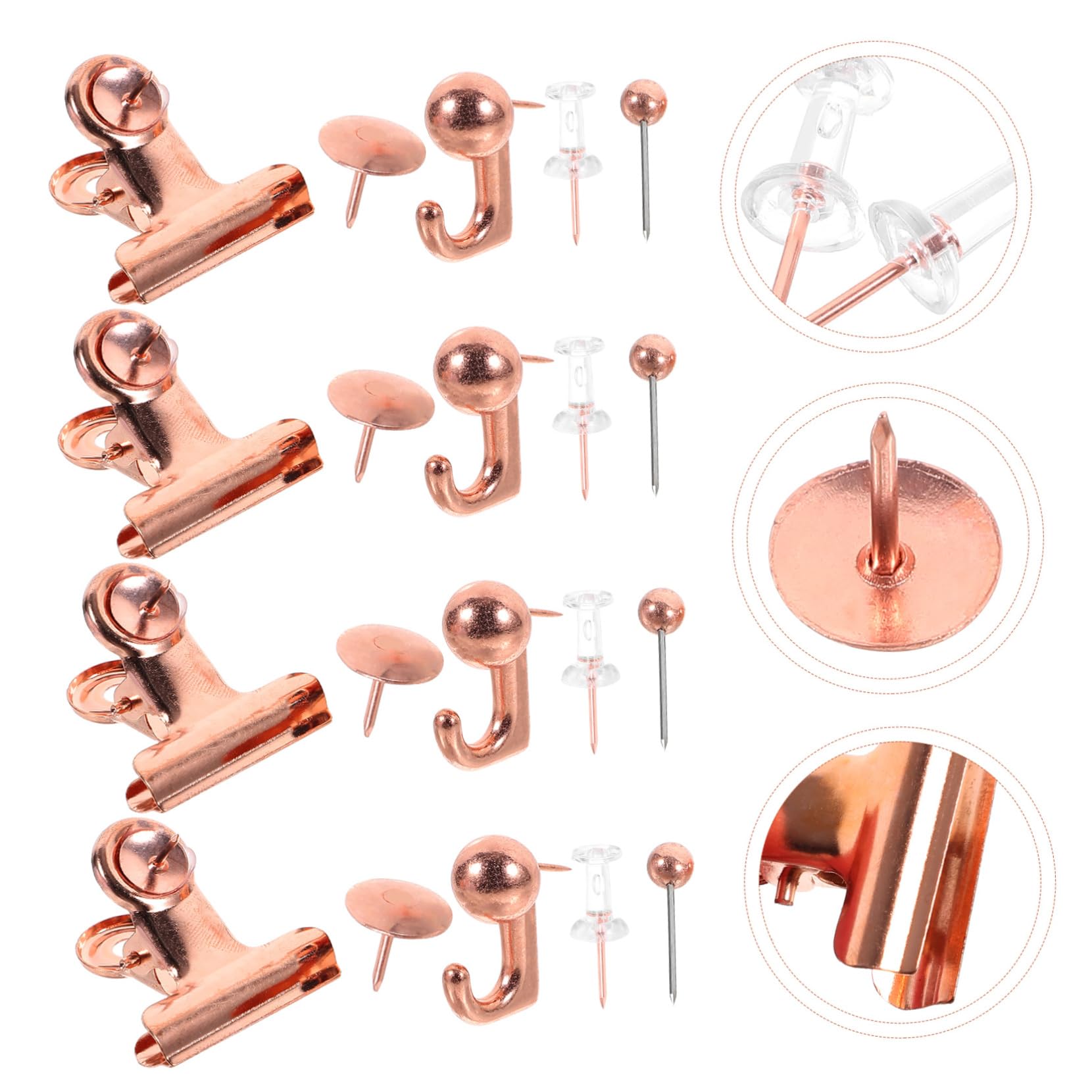 Operitacx 5ensembles Poussins pour Tableau Punaises Décoratives Pratiques pour Carte Accessoires De Bureau Doré pour Organisation Et Créatifs
