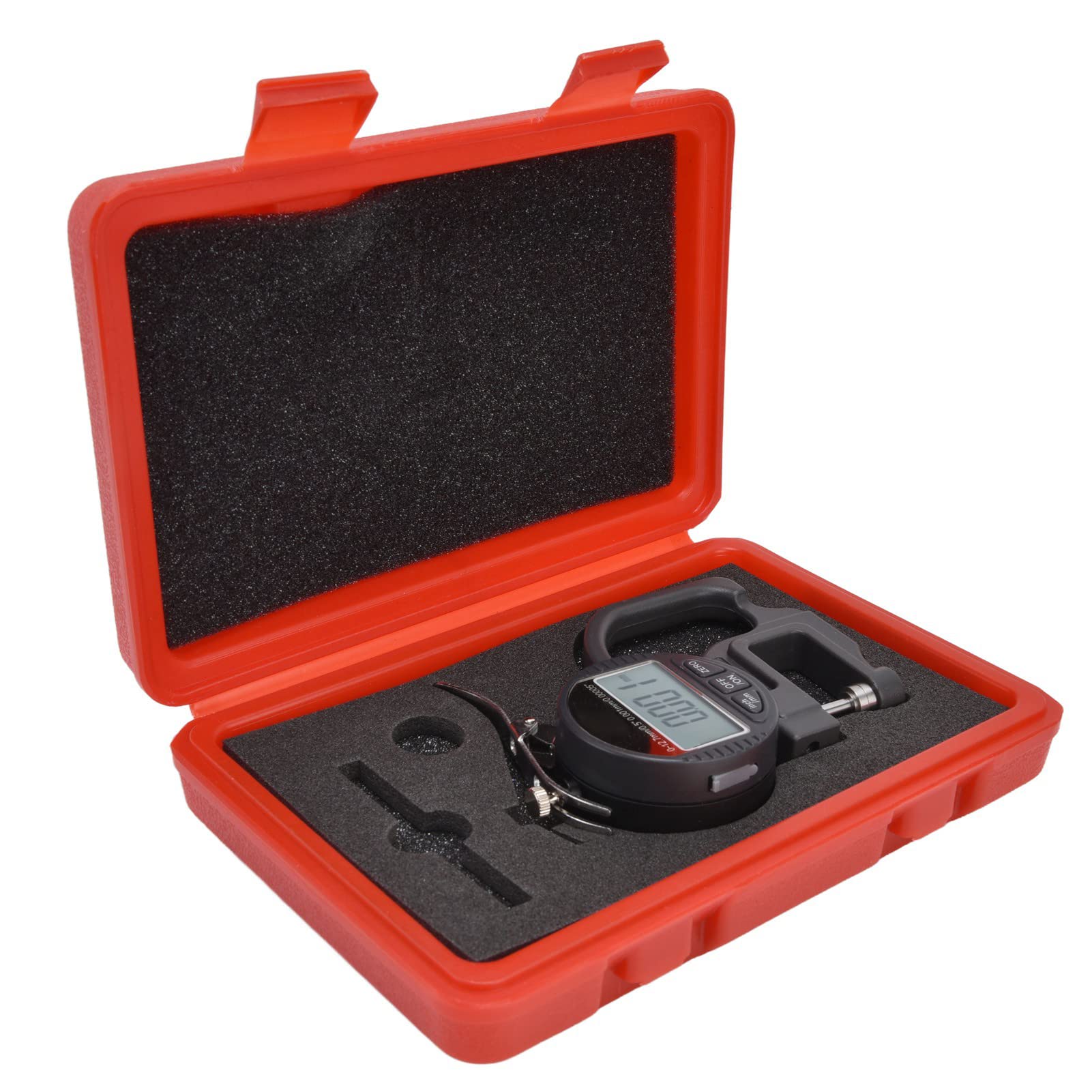 Medidor de espesor electrónico LCD portátil Micrómetro digital Herramienta de medición de espesor 0 12,7 mm Alta precisión Resolución de 0,001 mm Conversión en pulgadas métricas