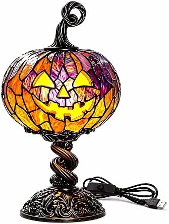 Tellsoul Halloween Pumpkin Table Lamp