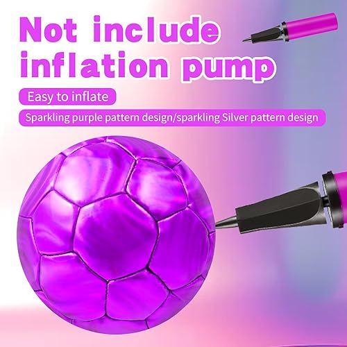 Miniatura 4 de Balón de fútbol para niños, color rosa brillante, tamaño 2, mini balón de fútbol para niños de 3 a 8 años, pelota de fútbol para interiores, pelota