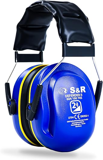 S&R Defender II Ear Protectors   Professional, Adjustable Noise-Canceling Headphones for Comfort & Safety in Industry, Crafts, Sports & Everyday Use