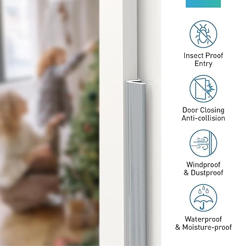 Miniatura 2 de Burlete para puerta de 26 pies, burlete de espuma Q en forma de V, resistente al agua, marco de puerta delantera exterior insonorizado con 4 sellos