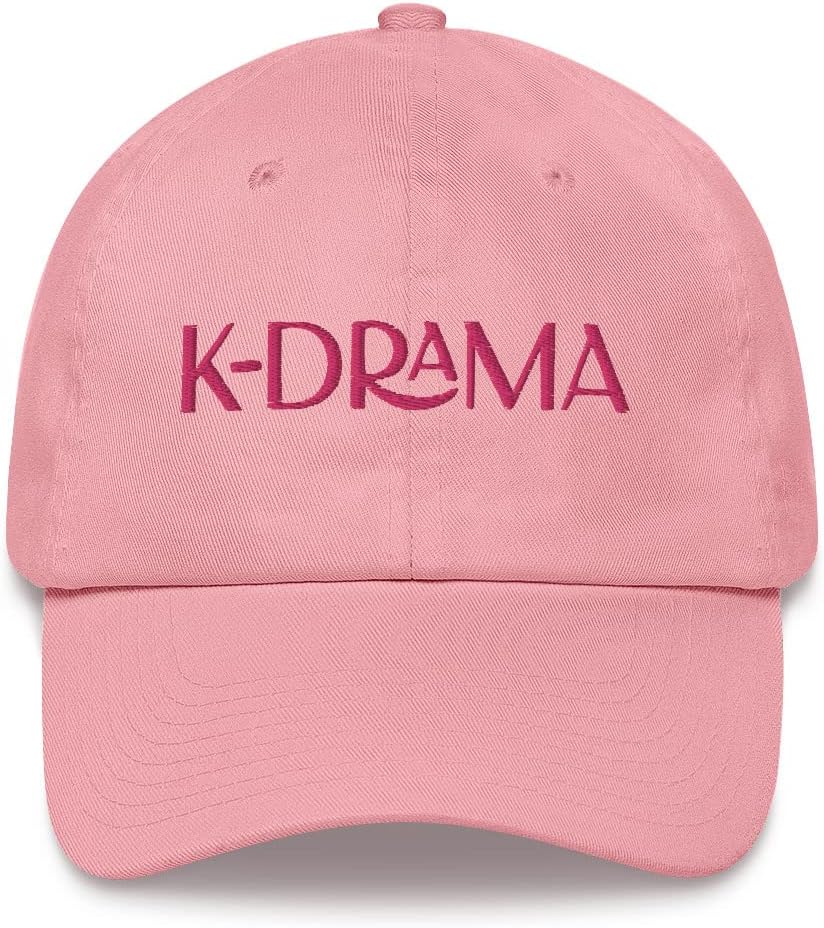 K-Drama Hat, Cute Pink Embroidered Korean Drama Baseball Cap