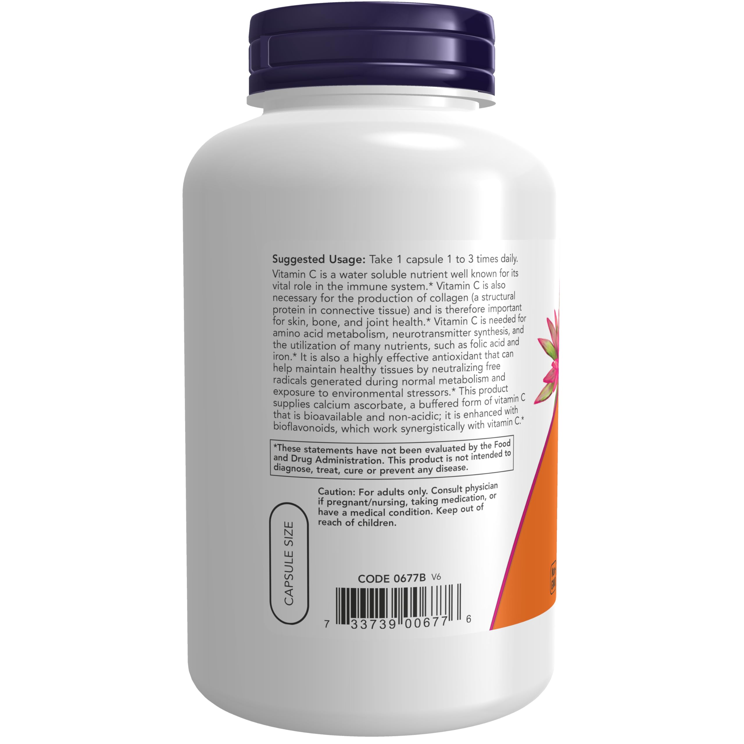NOW Supplements, Vitamin C-500 Calcium Ascorbate, 250 Veg Caps — Amazon image 3
