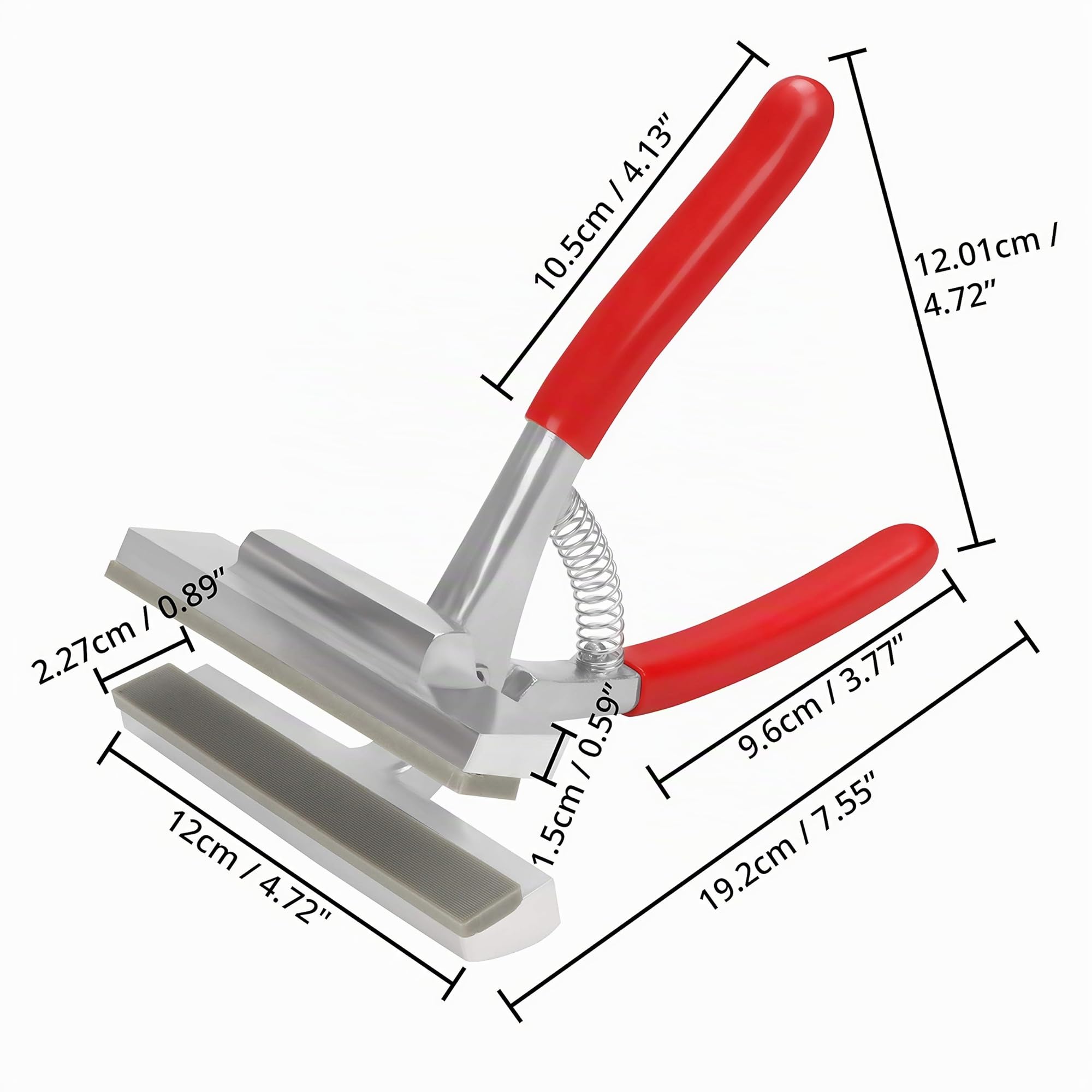 Kurtzy Pinza Tenditela - Pinza Morsetto a Molla da 19,2 x 12,01 cm - Set Pinze Metallo in Lega per Artisti con Maniglie Ergonomiche Imbottite - Pinza a Scatto con Molla per Telaio per Tela e Cornici
