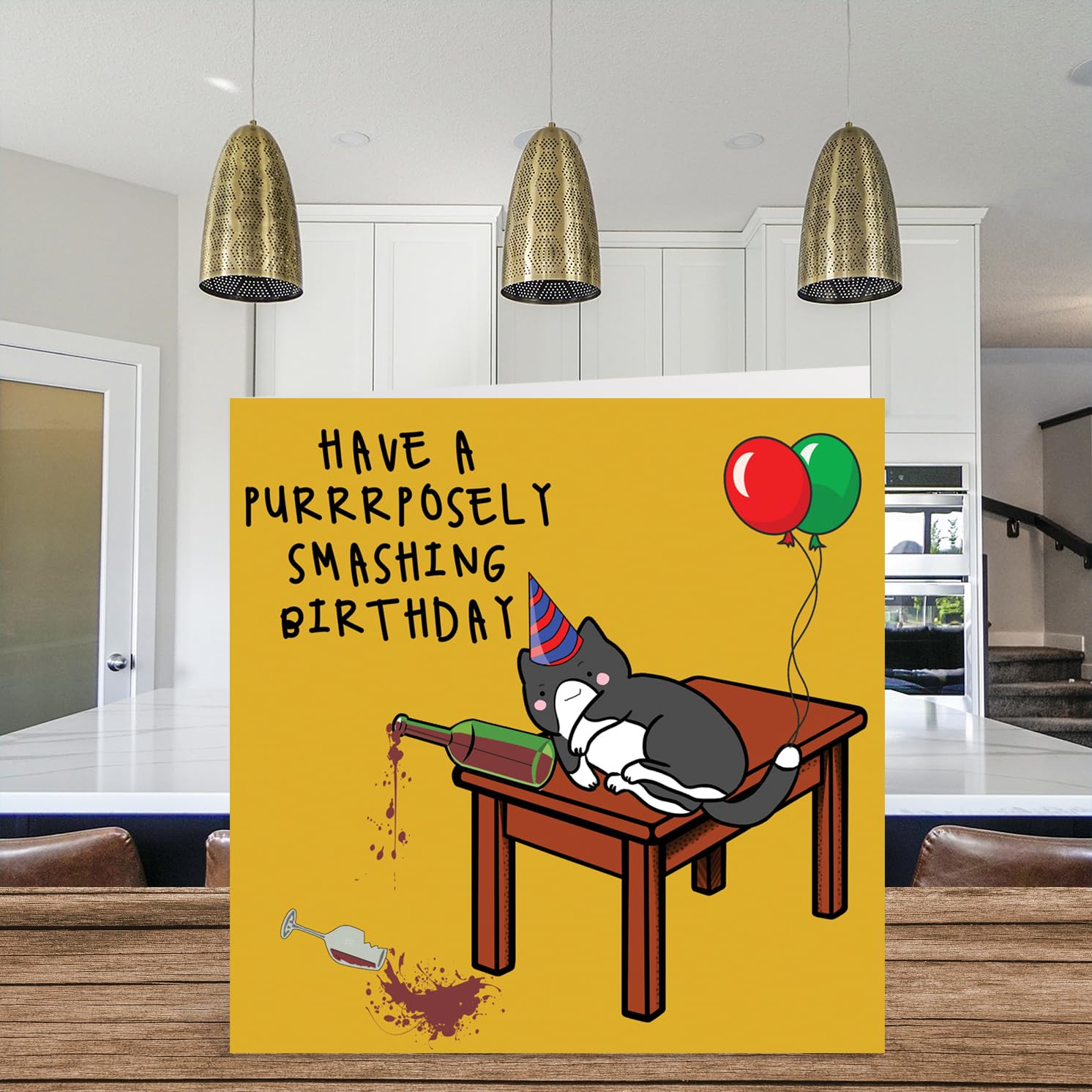 Lustige Geburtstagskarte Mit Katzen – 145x145 Mm, Blanko Innen, Für Jeden Anlass, Humor-Geschenkidee