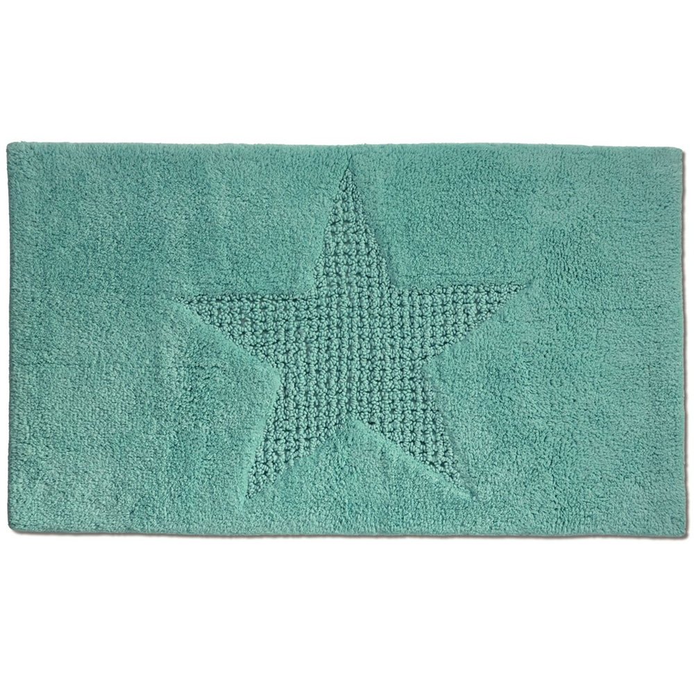 kela Tapis de Salle de Bain Lindano en Coton 120x70cm Menthe, 70x120x0,8 cm
