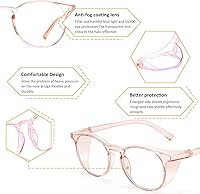 Vista 2 de Outray 2 pares de gafas de seguridad anti niebla, gafas de protección azul, bloqueo de luz azul para hombres mujeres