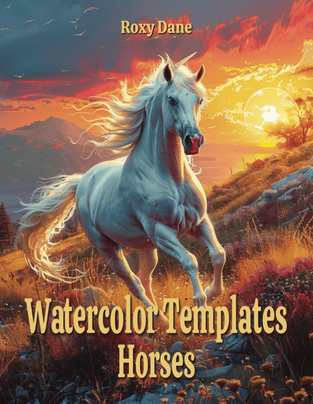 Watercolor Templates Horses