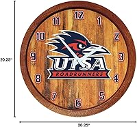 Vista 393 de The Fan-Brand NCAA Oklahoma Sooners: Faux Barrel Top Wall Clock Sports Team Bar Sign Décor - Home Man Cave, Party Decoration - Made On Demand