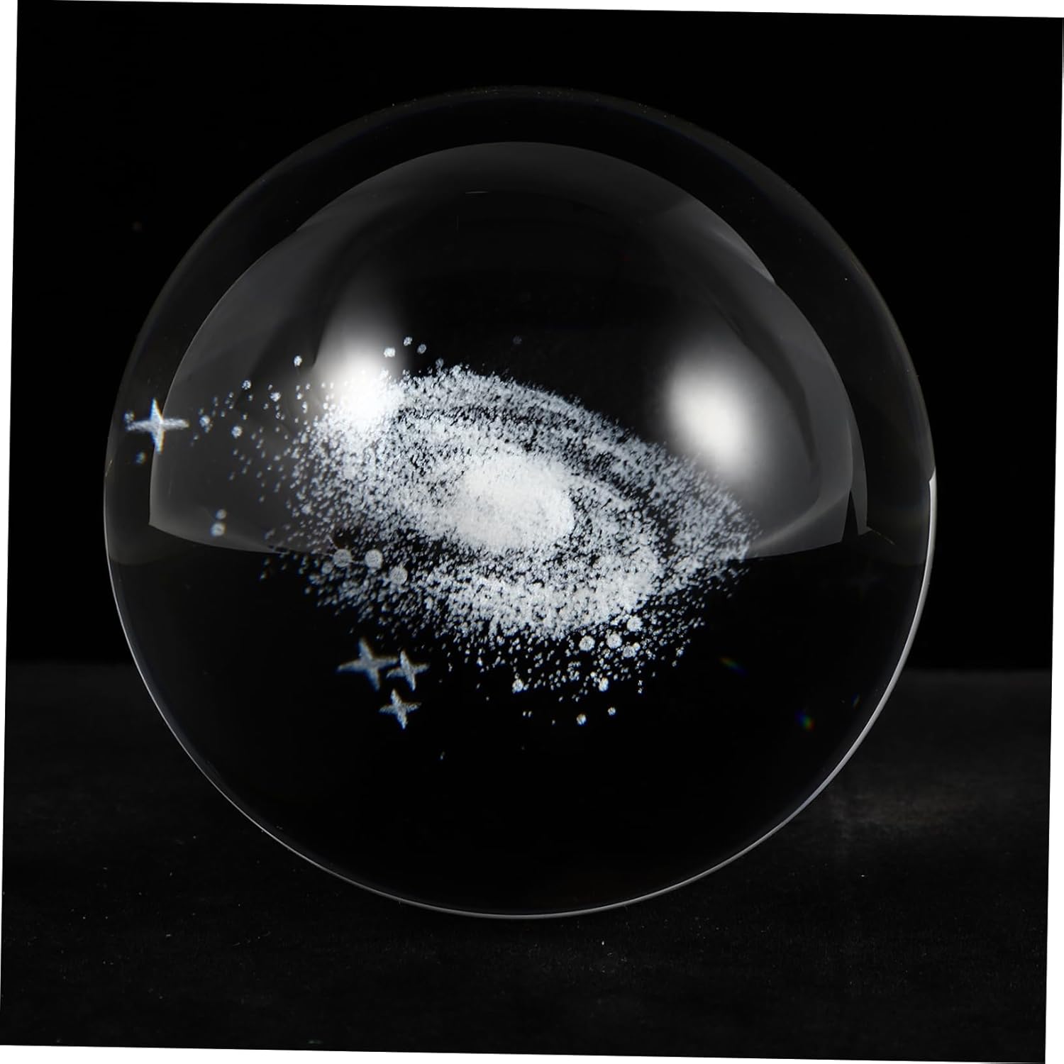 Chic Decorative Crystal Ball for Home Office Design Premium Crystal Material Lightweight Compact Desktop Decor for Study Room Adornment