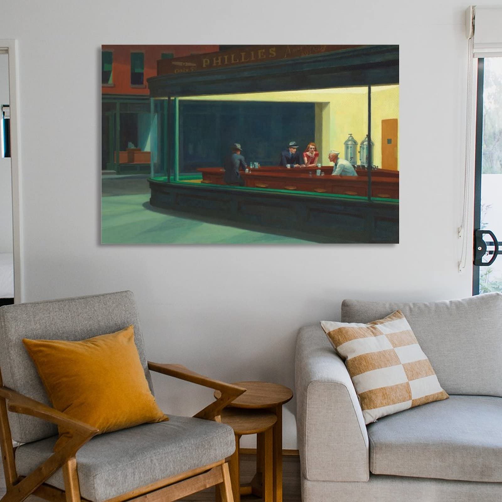 Amazon.co.jp: 装飾ポスター、エドワード・ホッパー・ダイナーによる