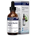 Fulvic Humic Acid 75 + Trace Minerals Liquid Supplement - Plant Derived in USA - Fulvic Acid Minerals Concentrate for Energy, Gut Health, Detox and Hydration- 1 gram per Serving - 2 oz.