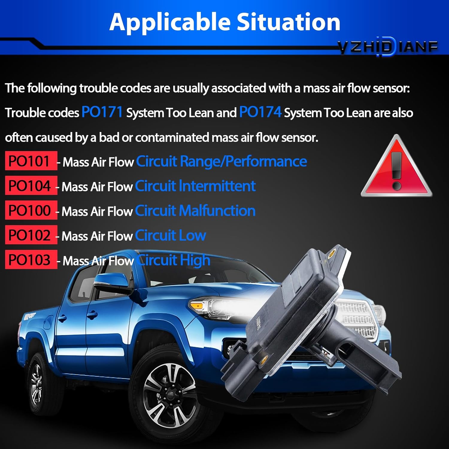 Mass Air Flow Sensor for:-Ford Explorer E150 Econoline E250 Escape Escort Focus for:-Mustang Ranger Taurus Windstar for:-Mazda B3000 for:-Mercury Mariner OE# 74-50011, 1L2F12B579BA