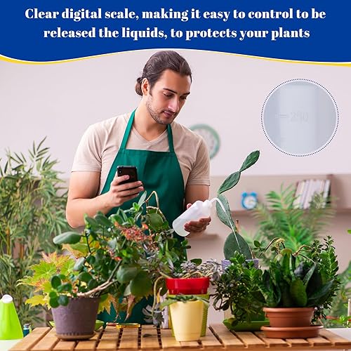 Miniatura 6 de Dandat 24 botellas para apretar tatuajes, 8.5 fl oz8.5 onzas, botella de lavado de laboratorio de plástico colorido de seguridad para agua, enjuague