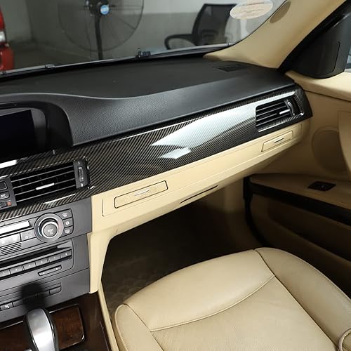 Miniatura 3 de YIWANG Calcomanías de fibra de carbono para el interior del tablero de instrumentos para BMW Serie 3 E90 2005-2012 LHD Auto Accesorios