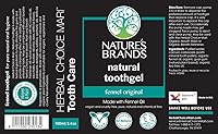 Vista 23 de Natural Toothgel by Herbal Choice Mari (Ginger, 0.5 Fl Oz Glass Bottle) - Made with Organic Ingredients - No Toxic Synthetic Chemicals