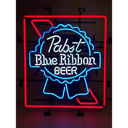 Pabst Blue Ribbon Beer Bar Handcrafted Neon Light Sign 19x15 Amazon Com