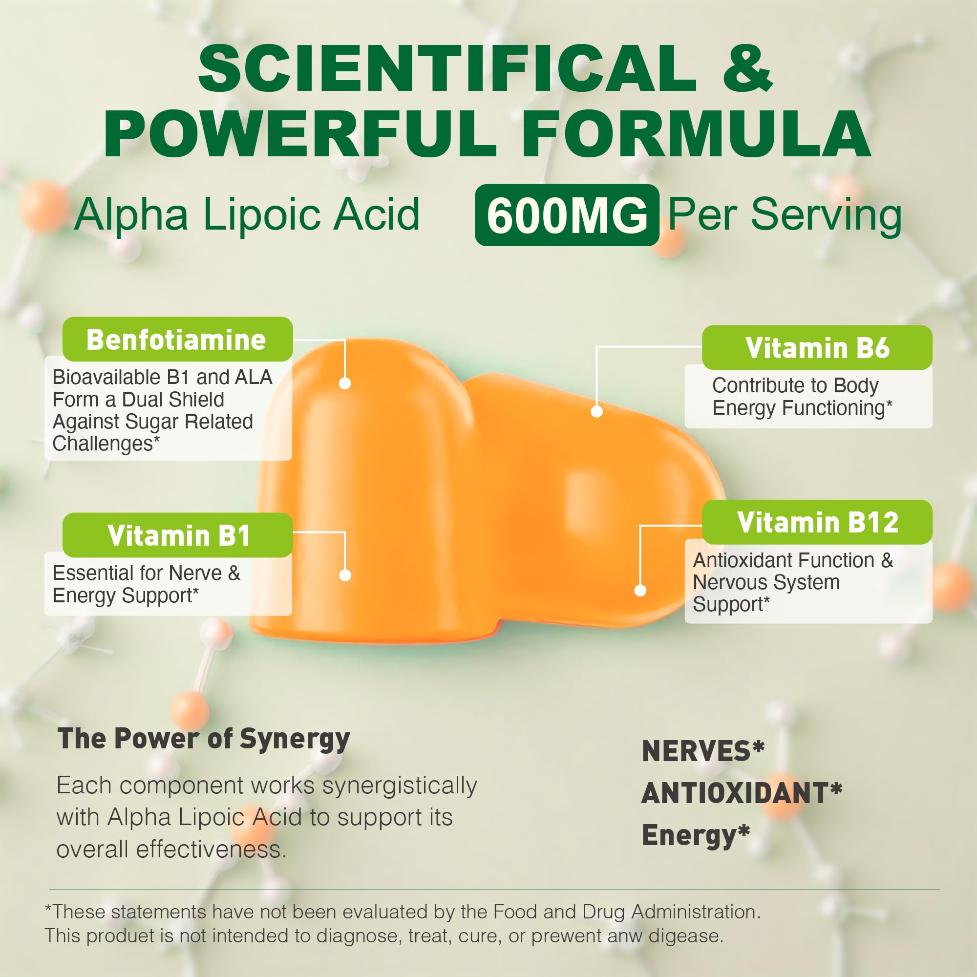 Pure Alpha Lipoic Acid 600mg with Benfotiamine for Nerve Support — Amazon image 6