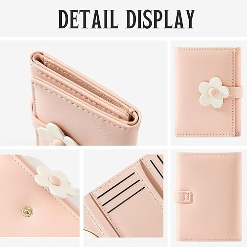 Miniatura 7 de Amerixun - Billetera personalizada con logotipo, bolsillo pequeño de piel sintética para efectivo, cartera con tarjetero para mujeres y niñas con