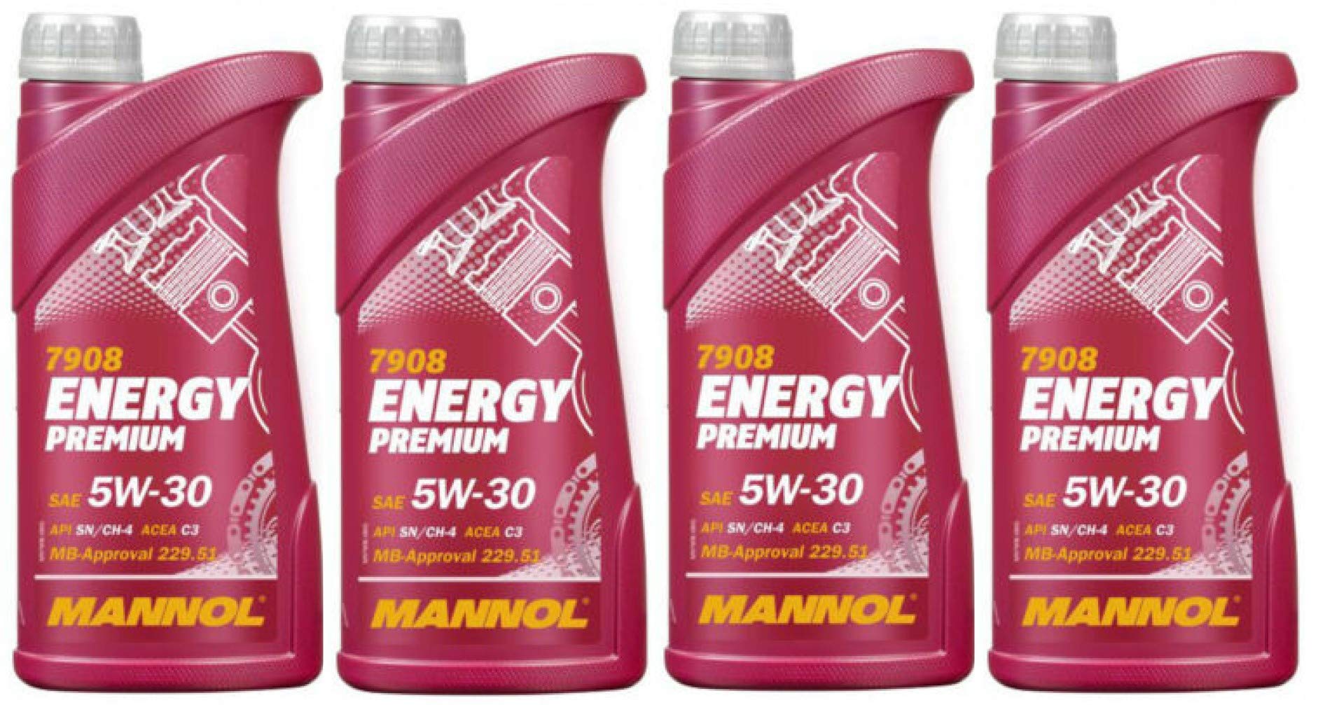 MANNOL Energy 5W30 C3 Fully Synthetic Engine Oil, 4 Litres