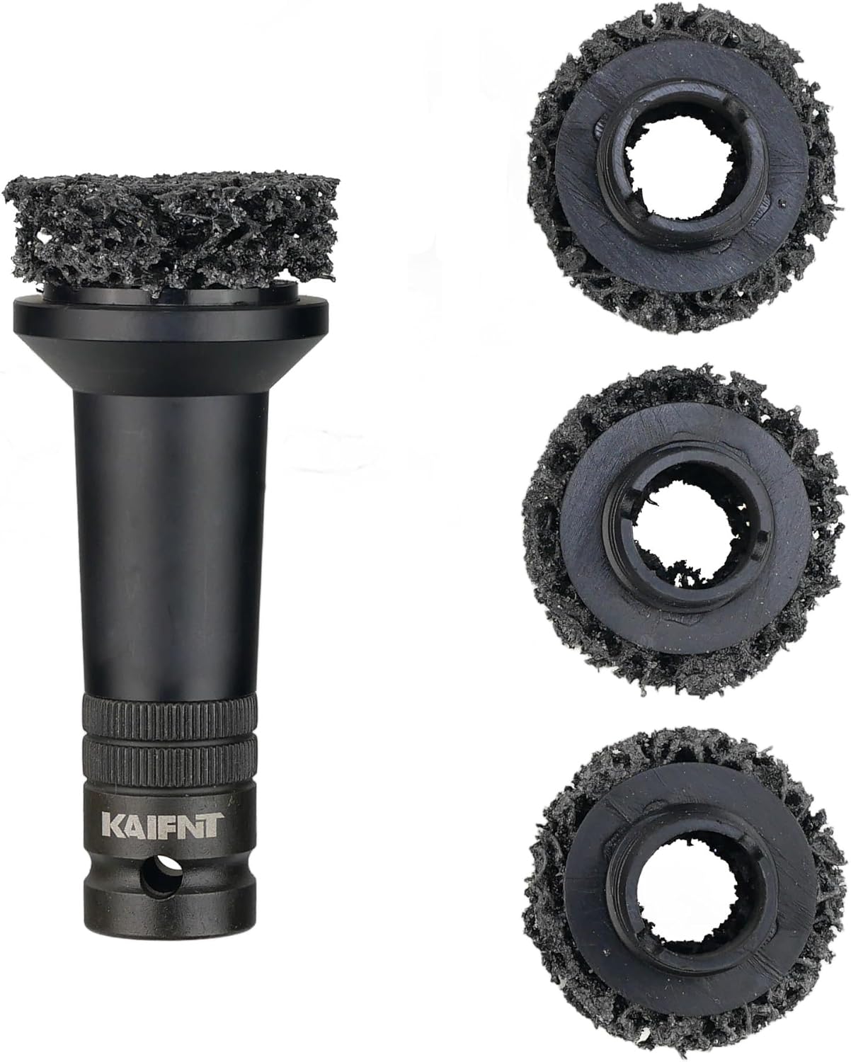 K233 Wheel Hub Resurfacing Kit, Brake Surface and Stud Cleaner, 1/2-Inch Drive, 4 Pads