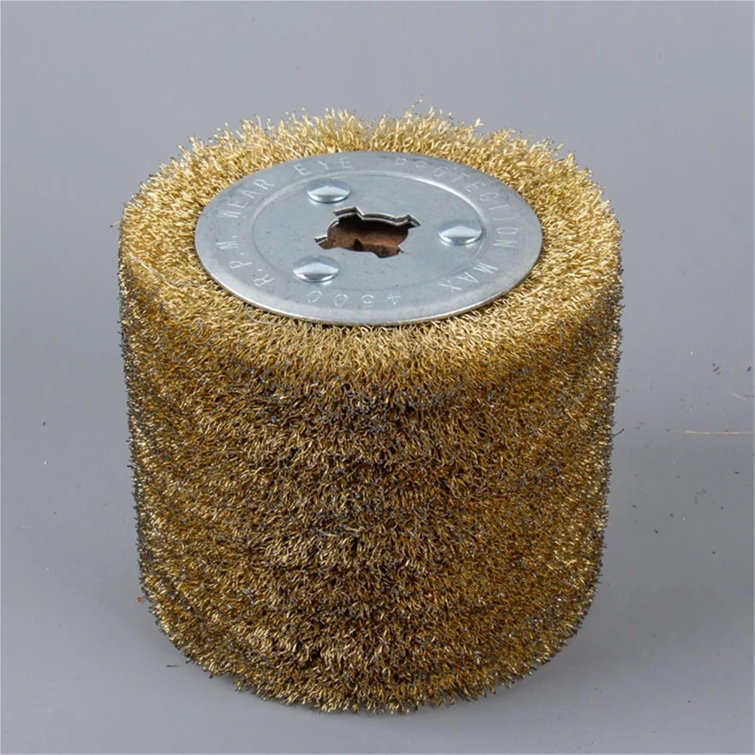 1pc 120*100*19mm Stainless Steel Wire Drum Polishing Wheel Electric Brush for Woodworking Metalworking(Steel,Wire Diameter 0.3mm)