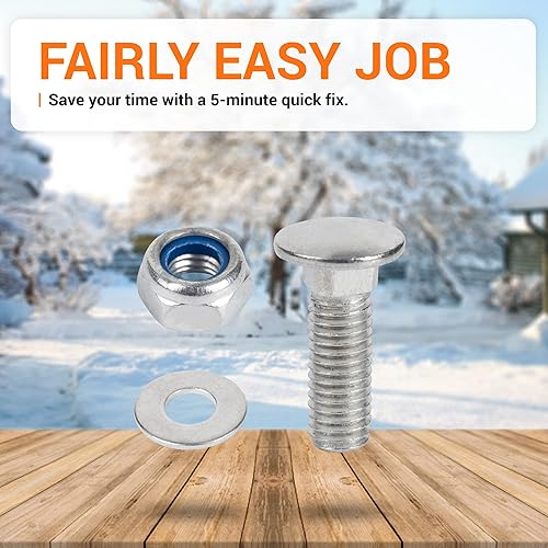 Miniatura 5 de BlueStars 784-5580 - Zapatas deslizantes de metal con accesorios de montaje - para sopladores de nieve MTD Cub Cadet Yardman de 2 etapas - Reemplaza