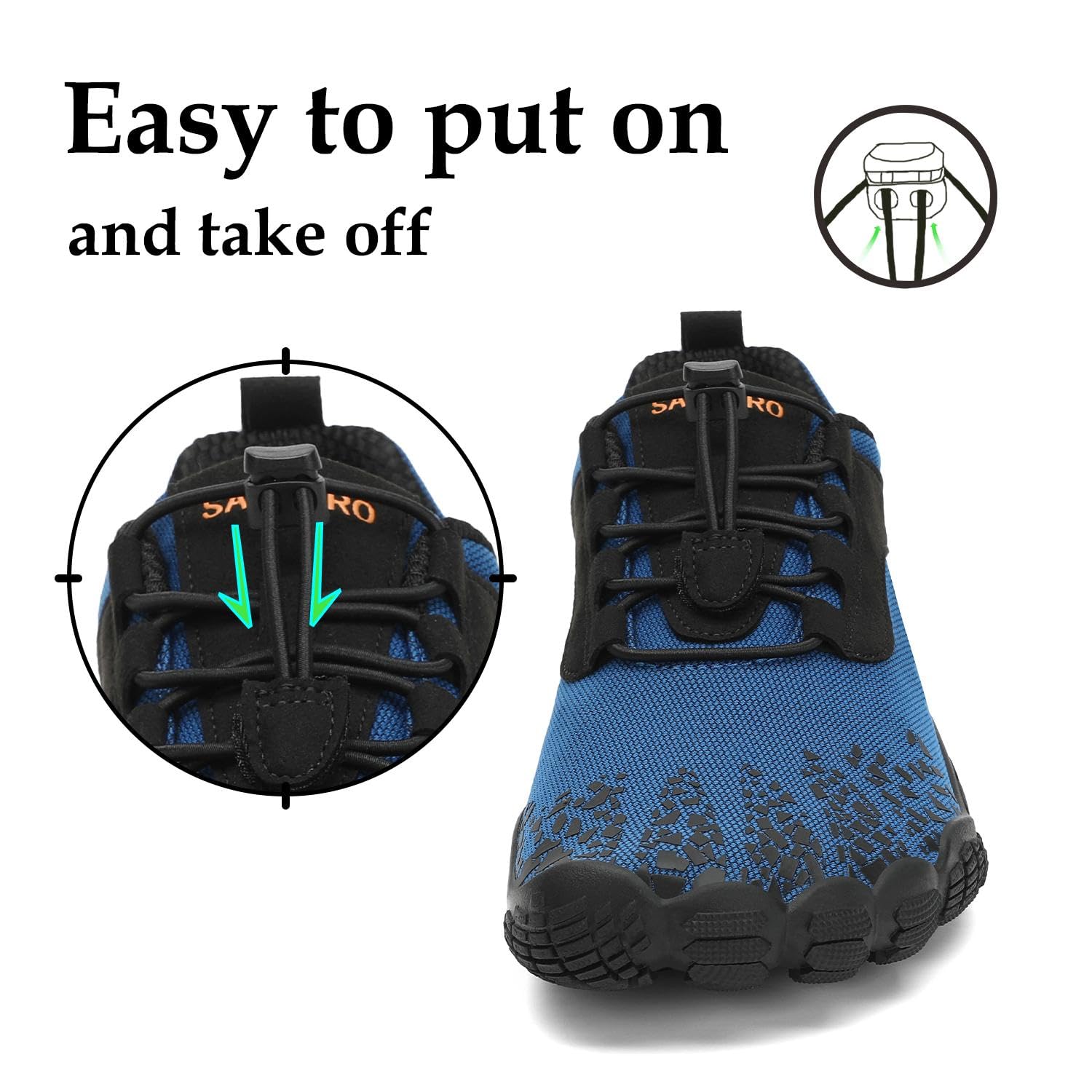 SAGUARO Scarpe Barefoot Minimaliste Uomo Donna - Scarpe Scogli Leggere Traspiranti Antiscivolo - con Padelle Larghe e Zero Gocce