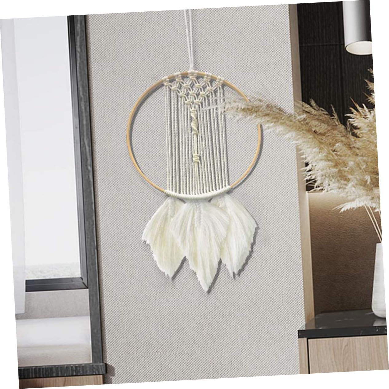Mobestech 2stücke Boho Dreamcatcher Wanddeko Handgemachte Wandgestaltung Für Schlafzimmer Und Kinderzimmer Für Besondere Anlässe Leicht Und Fängt Gute Träume