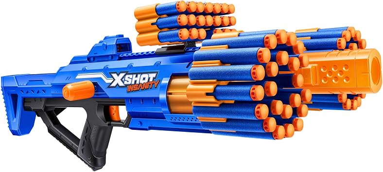 X-Shot Insanity Berzerko - Rotating Rapid Fire Blaster - Includes 48 Darts and 3 Dart Holders