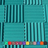 Vista 16 de Espuma acústica insonorizada para estudio, color amarillo, paneles estilo cuña de 12 x 12 x 2 pulgadas, paquete de 4