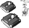 NEEWER 2 Pack 38mm Quick Release Plate Square Anti-Off Arca Type QR Camera Mount Plate Compatible Peak Design Capture V3 Camera Clip Shoulder Strap Tripod Head Max Load 8kg QPR-5B