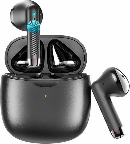 Auriculares inalámbricos, auriculares Bluetooth 5.4, graves estéreo, auriculares Bluetooth en el oído con cancelación de ruido, auriculares