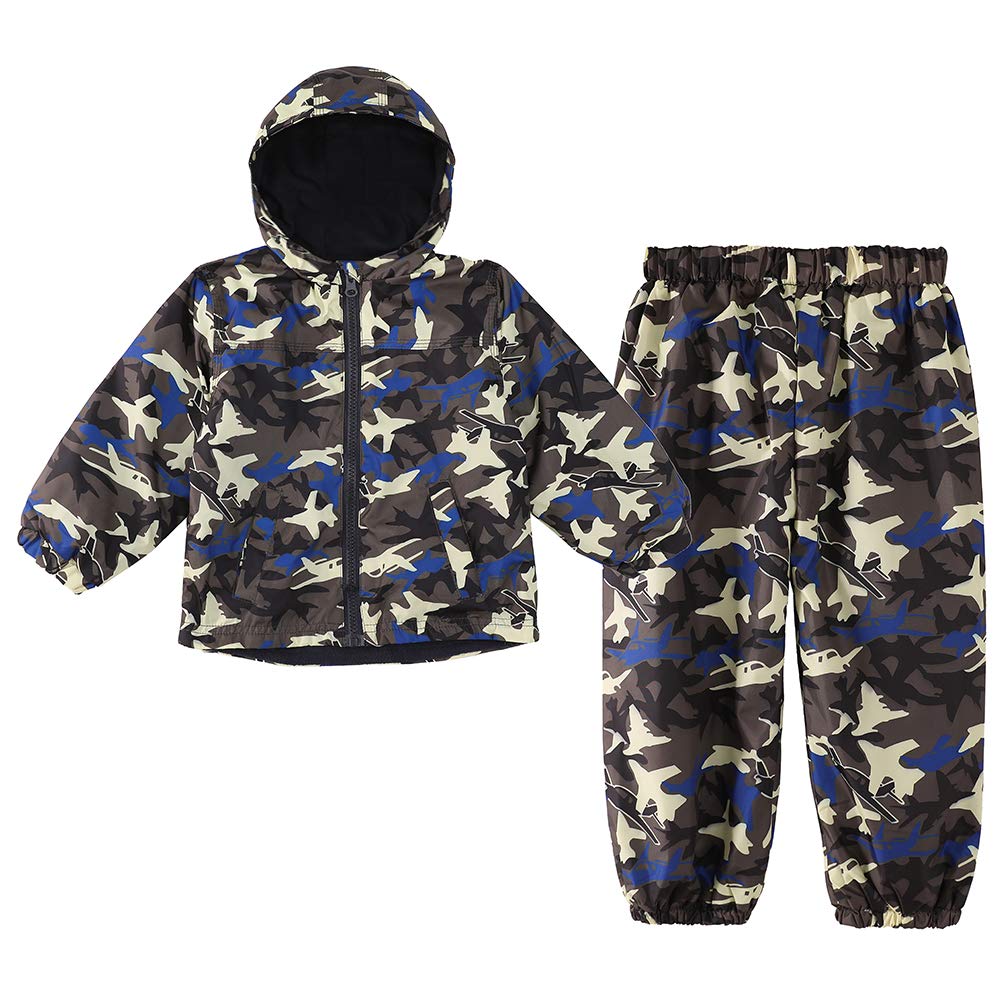 LZH Chubasquero para niñas, impermeable, chaqueta con capucha, abrigo, pantalones, traje, 2 piezas, conjuntos