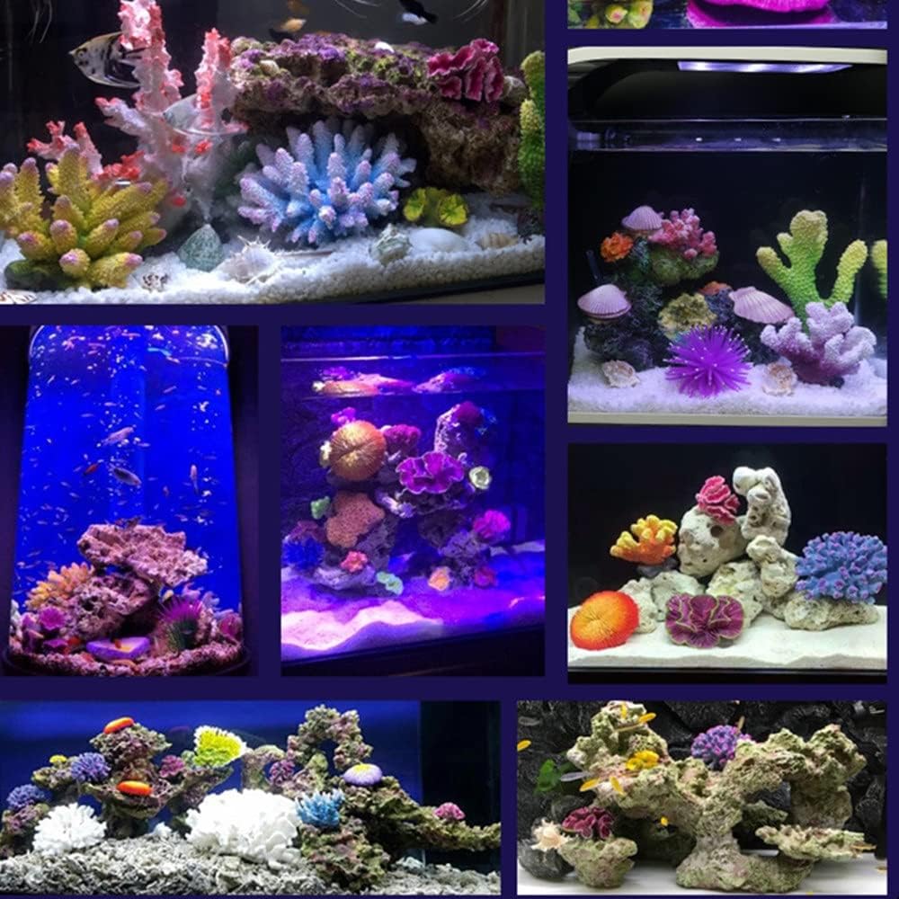 Artificial Resin Coral Reef Aquarium Ornaments Landscaping Fish Tank Decor Home Accessories(D)