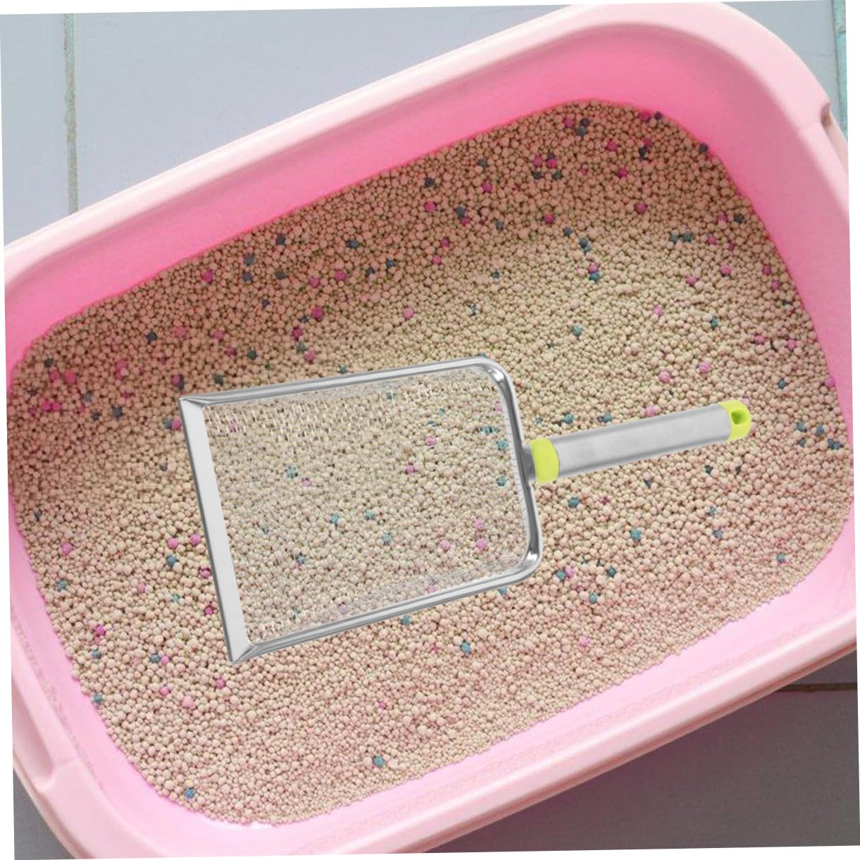 BESTonZON Cat Litter Scoop Litter Box Scooper with Ergonomic Handle Durable Stainless Steel Design for Easy Cleaning Non Stick Surface for Kittens and Cats