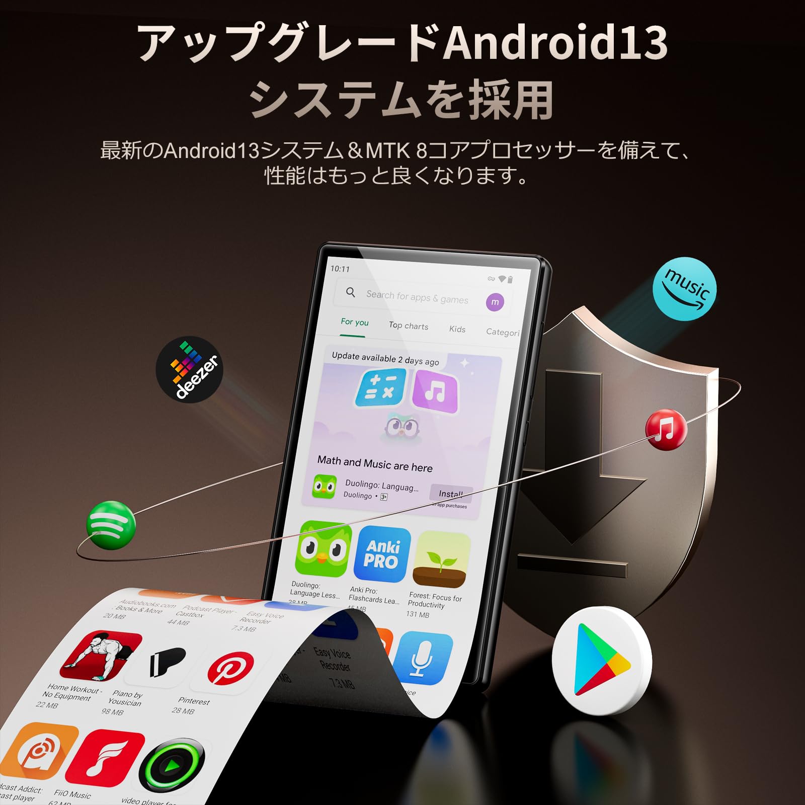 Fanvace M36 Android13 DAP 128GB SD付 Amazon.co.jp: Fanvace 96GB